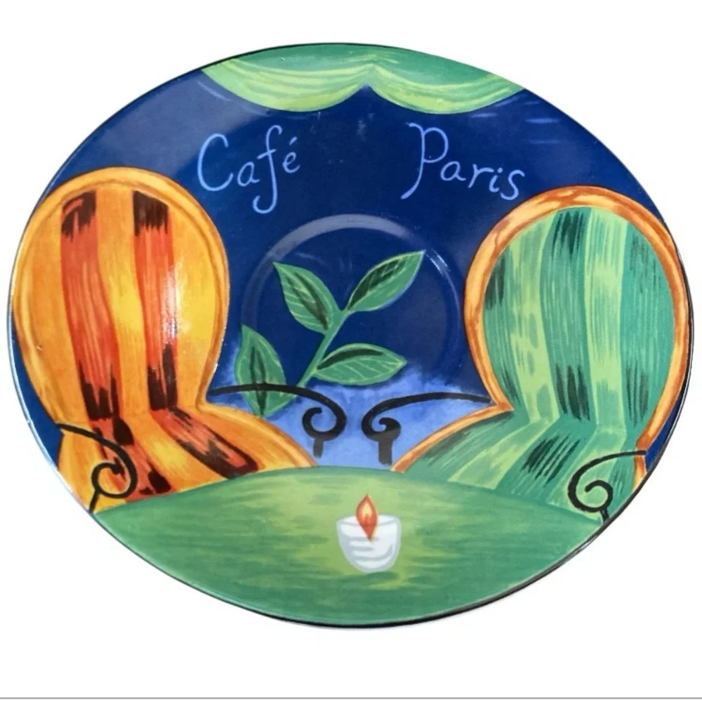 Vintage Sango‎ Cafe Paris Saucers 4914 Discontinued Set Of 4 DW/OV Safe 1994